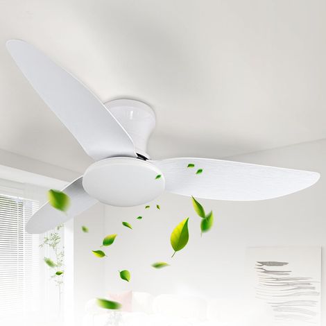 Deckenventilator mit Beleuchtung, Deckenleuchte mit Ventilator und Fernbedienung, 3 Farbtemperaturen und 6 Geschwindigkeitsstufen, LED-Deckenleuchte mit Ventilator, leise, für Wohnzimmer, Schlafzimmer (1/5)