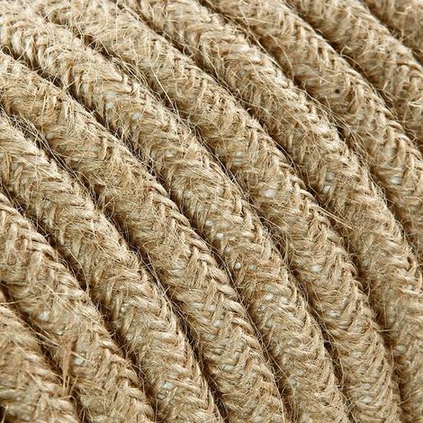 Fil Électrique Toile de Jute 2x0,75mm² - Câble Électrique Textile de Qualité