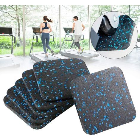 Tapis absorbant les chocs, 6 pièces, isolation phonique anti-vibrations pour tapis de course (1/5)