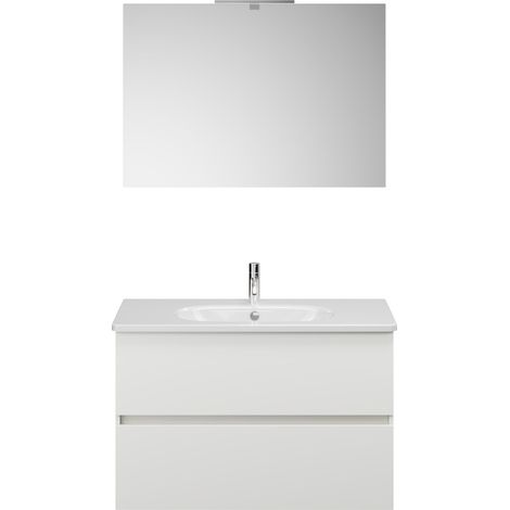 Burg Rocio Badmöbelset SGYP100 TxBxH 465x1005x2000, weiß matt