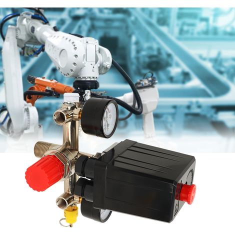 Automatischer Druckschalter für Luftkompressor, Doppelregler, 3-in-1-Anschlussset (US-Standard) (1/5)