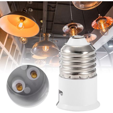 E27 auf B22 Fassungsadapter, feuerfestes PBT-Material, kompakt und einfach zu installieren, für umrüstbare Lampen und Glühbirnen. (1/5)