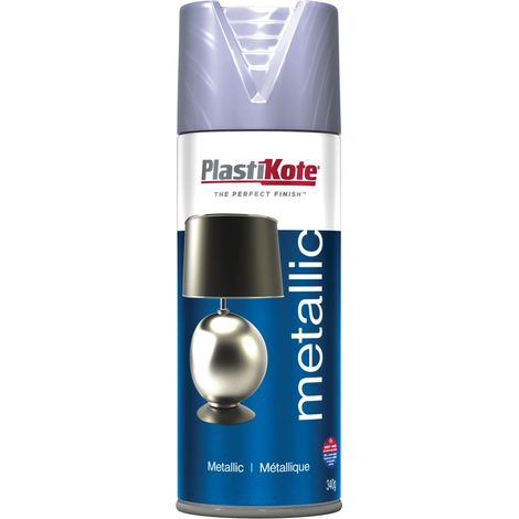 PlastiKote Metallic Spray Paint Silver - 400ml, Model PKT621 (1/2)