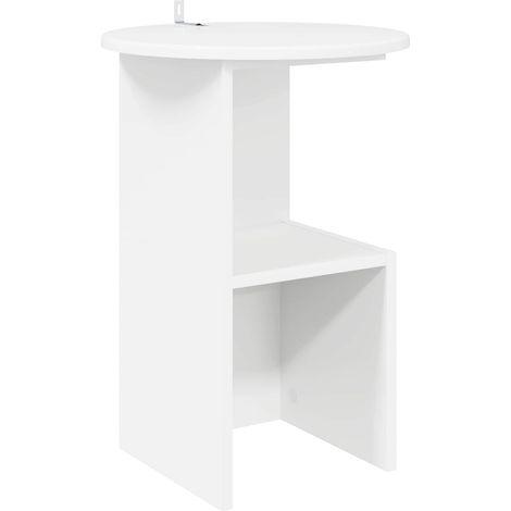 Maison Exclusive - Beistelltisch Weiß Ø 39,5 x 55 cm Holzwerkstof