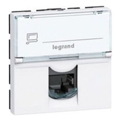 Toma RJ45 categoría 6 FTP 2 módulos blanco