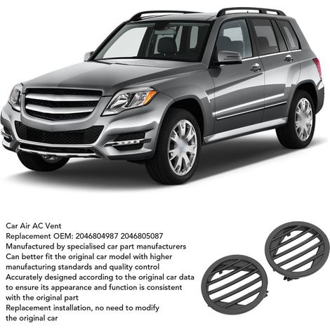 2 x Prises d'Air Climatisation pour GLK250 GLK280 GLK300 GLK350 (2009-2015) - Grille Ventilation Panneau 2046805087 (1/5)