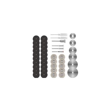 42PCS Mini Disque Diamant à Tronçonner, Disques de Coupe pour Dremel, HSS en Résine Lame Scie Circulaire Tournevis pour Couper Bois, Métal, Plastique, Pierre