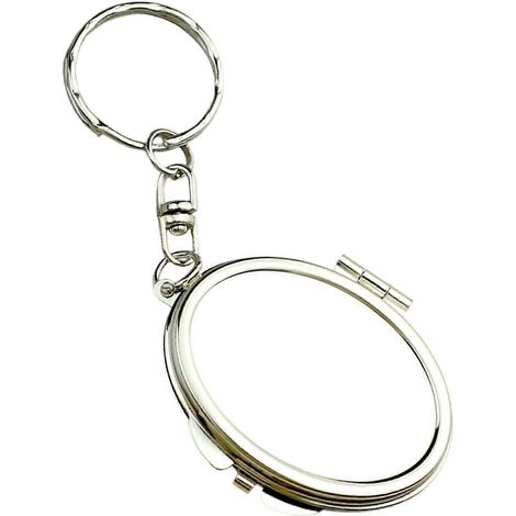 Miroir cosmétique compact et léger avec porte-clés, idéal pour la poche ou le sac à main, pour des retouches rapides partout. Multicolore. (1/5)