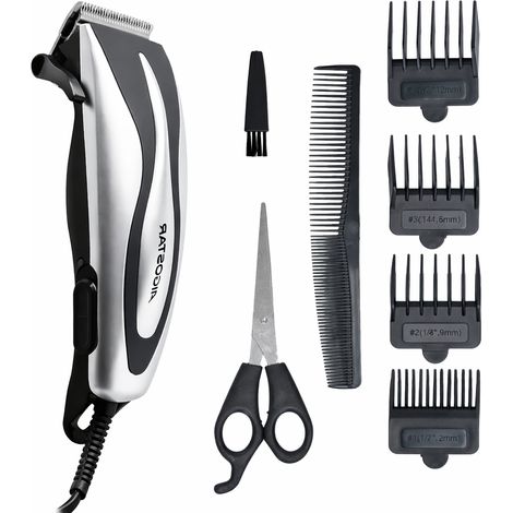 Aigostar Asher Tagliacapelli Professionale 10W Motore Rame 4 Pettini Nero