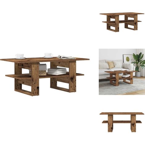 Couchtisch Altholz-Optik 102x55x42 cm Holzwerkstoff - Couchtisch - Couchtische - Beistelltisch - Sofatisch (1/5)