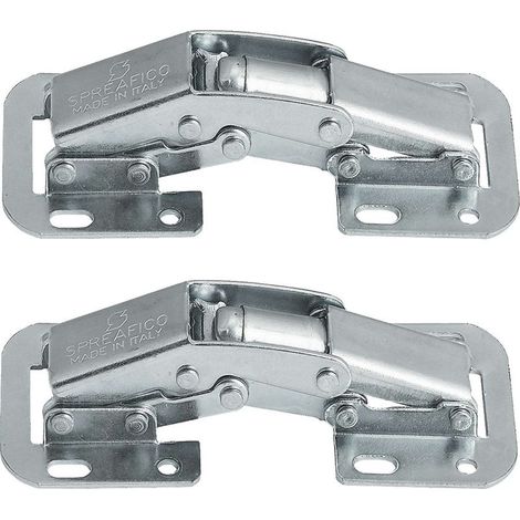 Charnière de porte 90° avec fermeture automatique – Pour épaisseur de porte 16 mm – Ajustement latéral et en profondeur – Acier (1/3)