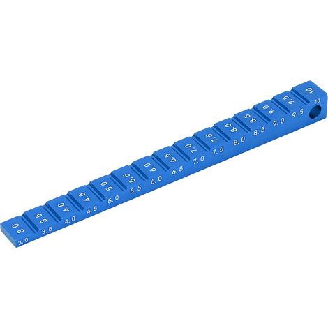Calibro di altezza del telaio in alluminio da 3 a 10 mm, accessorio per auto RC da incidente 1/10 Drift blu (1/5)