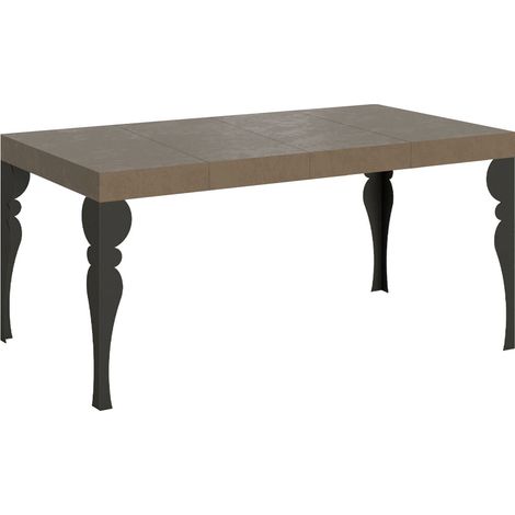 Tavolo Allungabile 120/380x90 cm Paxon Premium Tortora Gambe Antracite