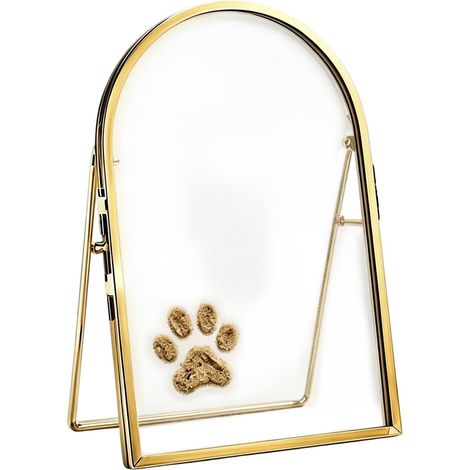 Erinnerungsrahmen für Hand- und Fußabdrücke, goldener Metallrahmen mit stabilen Seiten Fotorahmen für Hand- und Fußabdrücke, für Schlafzimmer, Wohnzimmer, Büro, Jungen und Mädchen (1/5)