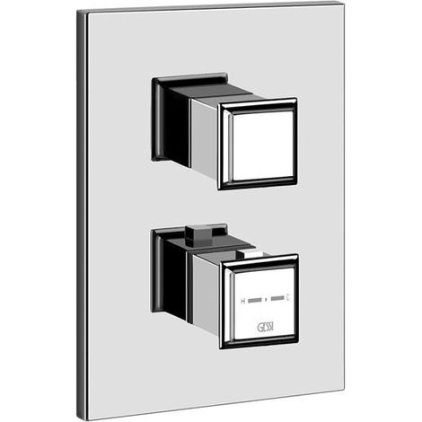 Gessi Eleganza, kit prêt à lemploi, pour thermostat encastré avec