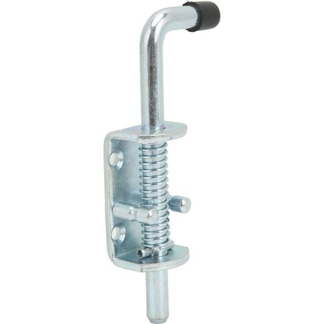 Goupille de verrouillage à ressort 12 x 171 mm pour porte de garage/caravane, verrou à barillet en acier au carbone galvanisé pour coffre/porte de conteneur/armoire (1/5)