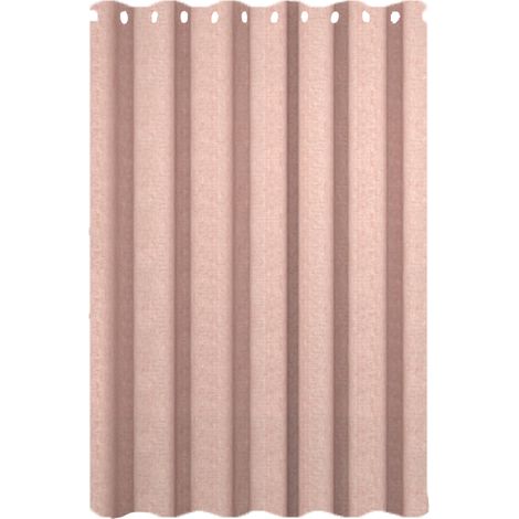 Cortina de ducha, poliéster, aspecto lino, sin agujeros, impermeable, para baño o autocaravana. (1/5)
