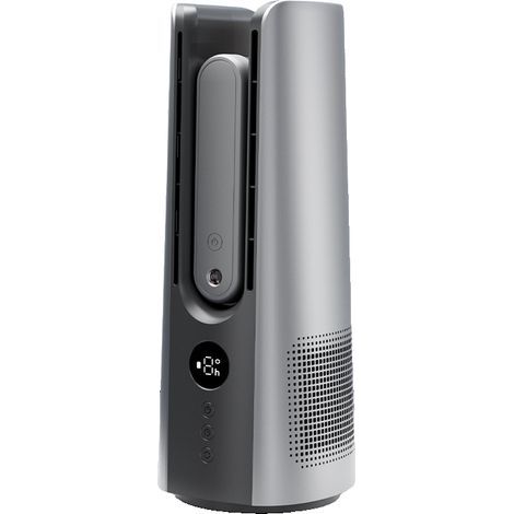 Ventilateur sans pales - avec fonction d'humidification et de rafraîchissement,9 vitesses-ventilateur rafraîchissant,ventilateur silencieux,noir