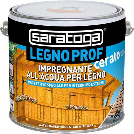 SARATOGA LEGNO PROF VERNICE ACQUA PER LEGNO IMPREGNANTE TURAPORI PROTETTIVO 750ML TEAK CERATO