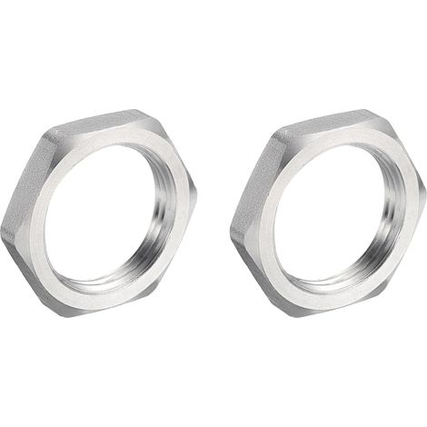 2 pcs Fonte Tuyau Raccord Hex Contre-écrou 1" Femelle Filetage (1/5)