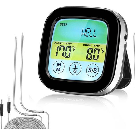 Thermomètre alimentaire numérique, thermomètre à viande à lecture instantanée et sonde étanche pour la cuisson, le barbecue, le four, le grill, minuteur de cuisine et-AquaForge (1/5)