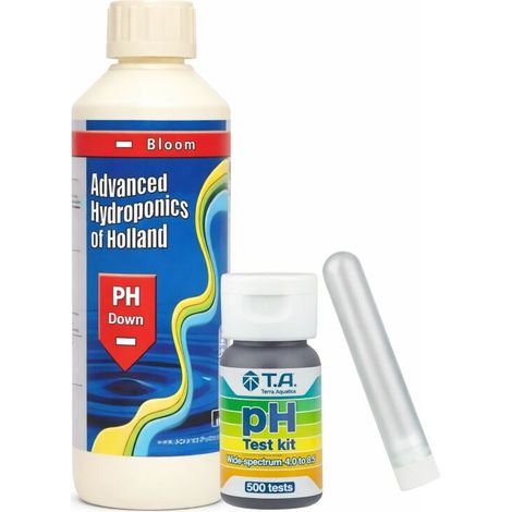Advanced Hydroponics pH Minus Set pH Senker Testkit Wasseranalyse Nährlösung (1/4)