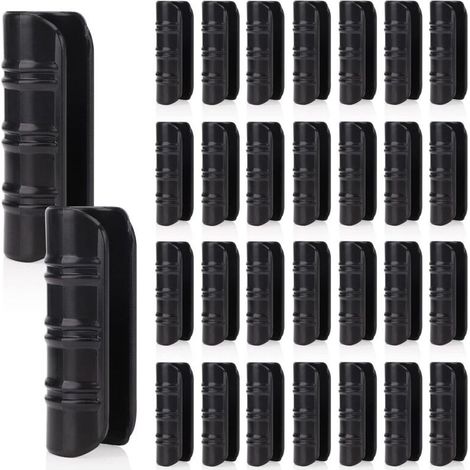 30 PCS Jardin Bâtiments Tube Clip, Clips en Plastique pour Serre Film Clip Tube Serrage Connecteur Kit, pour Serre Bannière Cadre Abris Noir 25mm (1/4)