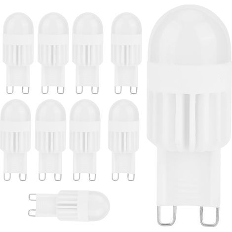 10 Ampoules G3 3W 5 LED à Broches pour Lustre Plafonnier Blanc Chaud 110V