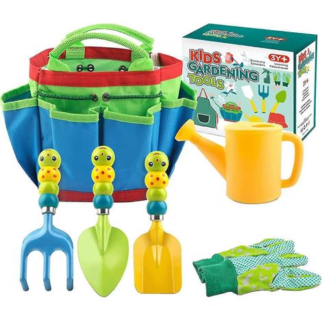 Cadeau pour enfants - Kit de jardinage et de peinture, outils de jardinage, jouets de jardin, sac pour le jardin ou la plage, kit de jardinage pour enfants (1/5)