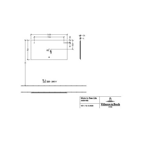 Villeroy & Boch A4751400 Miroir More to See Carré A47514