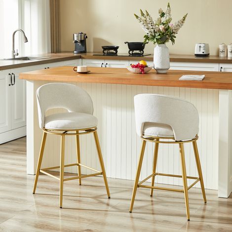 sedia seduta girevole beige con schienale traforato OKMYHOME (1/5)