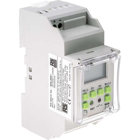 Interrupteur horaire pour rail DIN RS PRO, 12 V c.c. 1 canal ( Prix pour 1 ) (1/5)