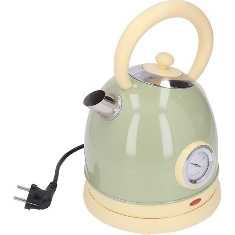 Bouilloire électrique verte avec thermomètre, petite et maniable, bouilloire à thé, prise UE 220‑240V (1/5)