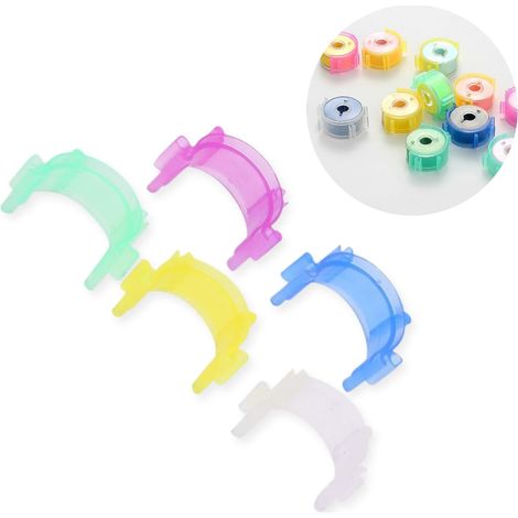 50 PCS Pinces à Canette De Couture, Pinces De Support De Canette En Plastique, Les Supports De Pinces à Canette Empêchent Les Queues De Fil De Se Dérouler, Clips De Porte-Canette Pour Fil (1/5)