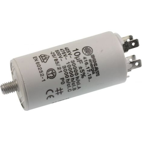 CONDENSATEUR PERMANENT 10 MF 450V POUR SECHE LINGE BEKO - 2807960500