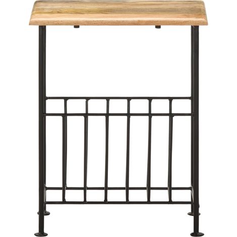 Maison Exclusive - Portariviste 40x30x50 cm in Legno Massello di Mango e Acciaio
