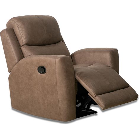 Fauteuil relax 1 place en simili-cuir coloris Marengo - Longueur 96 x profondeur 93 x hauteur 103 cm (1/2)