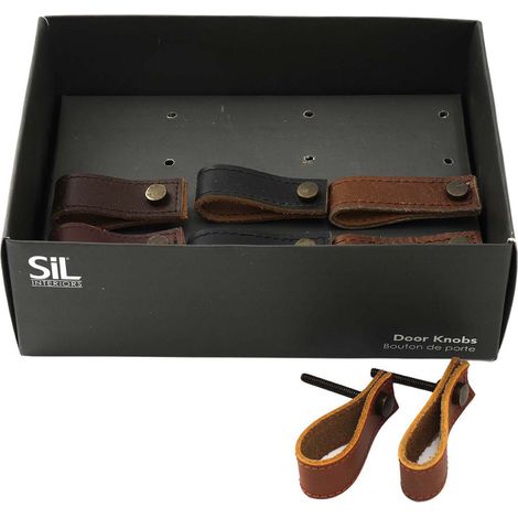 Boutons de porte en cuir (Lot de 12)