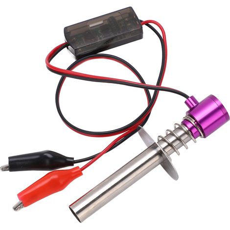 6-12V RC-Zündset mit N4-Zündkerze und Dichtung für Methanolmotoren, Modellflugzeuge/Modellautos, Lila (1/5)