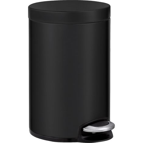 EKO - Poubelle à Pédale Serene 12 litres - Steel Plastic  - mat noir (1/5)