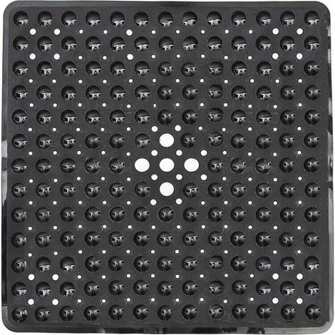 Non-slip shower mat, 53 x 53 cm square bath mat with powerful suction cups and drainage holes, machine washable, quick drying, anti-mold, bathroom bath mat (1/5)