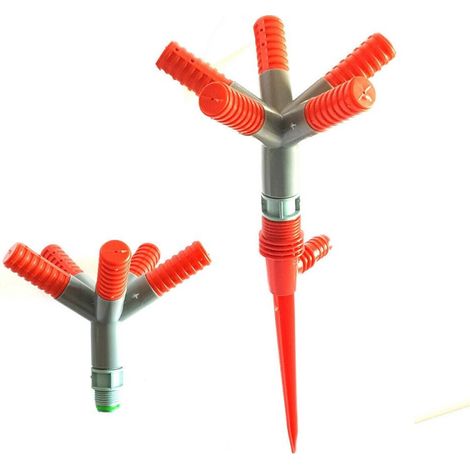 Trade Shop - GARTEN-SPRINKLER RASENSPRENGER SPIKE 5 ARME 360° DREHBAR - (1/4)