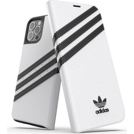 Funda tipo libro Adidas para iPhone 12, color blanco. (1/5)