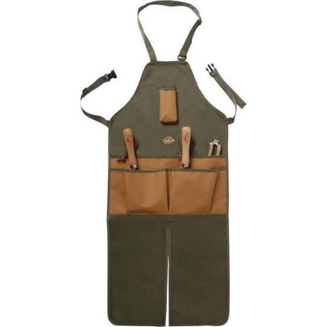Tablier à outils en toile cirée avec poches, le tablier à outils offre une protection pour le jardin d'art ou la cour (1/2)