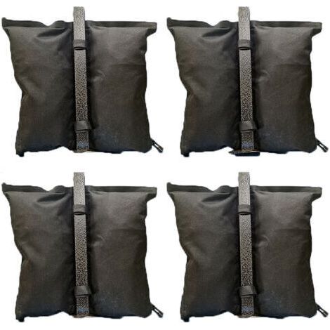 Set mit 4 Ballastsäcken für Gartenpavillons, zum Befüllen mit Sand. Wasser- und abriebfest, bis zu 8 kg pro Sack.