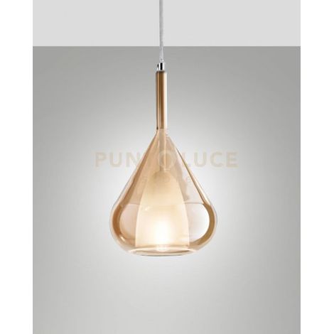 EDISON 3481-59-125 VETRO AMBRA PICCOLO COMPLETO DI CAVO X KIT LUCI