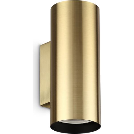 Ideal Lux Applique moderna Look 2 luci GU10 ottone alluminio vetro