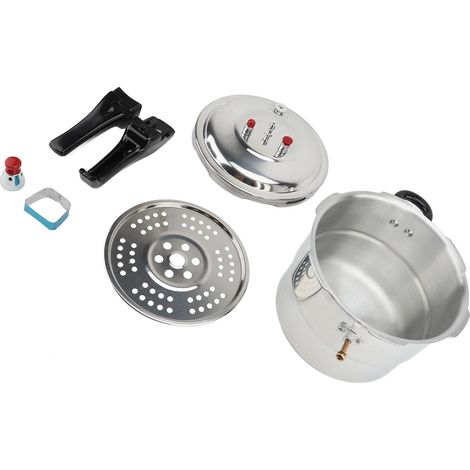 Autocuiseur aluminium haute sécurité antidéflagrant résistant température gaz induction 18cm 3L (1/2)
