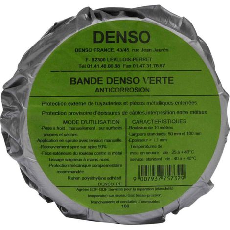 GEB – Bande de protection anticorrosion 100mm – Pour réseaux enterrés – Application à froid – Longueur 10m – Résistance de -50 à +50°C - 100mmx10m (1/2)