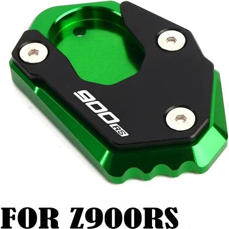 (Vert-900RS) Compatible pour Kawasaki Z900 Z650 Z800 Z900RS 2016-2024 Moto CNC Béquille Agrandisseur de pied Support latéral Extension Pad Z 900 rs 800 650 maxpower (1/4)